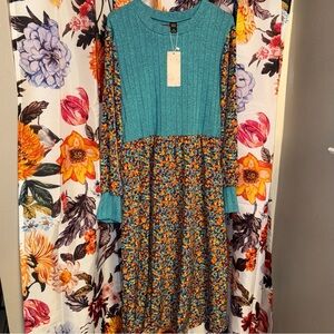 Emery Rose by SHEIN Floral Multicolor Dress